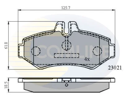 Comline - Гальмівні колодки до дисків COMLINE CBP0914