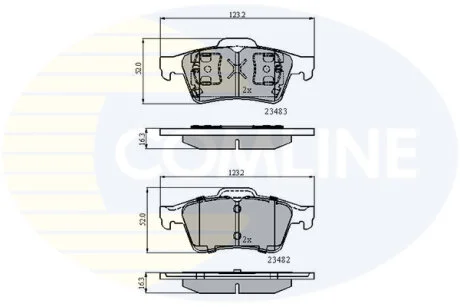 Comline - Гальмівні колодки до дисків COMLINE CBP0946