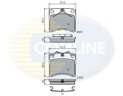 Comline - Гальмівні колодки до дисків COMLINE CBP0953