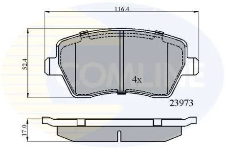 Comline - Гальмівні колодки до дисків COMLINE CBP0984