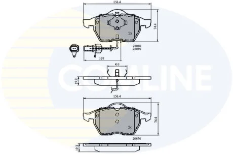 Comline - Гальмівні колодки до дисків COMLINE CBP11025