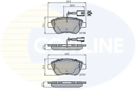Comline - Гальмівні колодки до дисків COMLINE CBP11037
