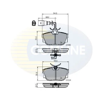 Comline - Гальмівні колодки до дисків COMLINE CBP11151