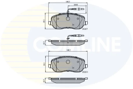Comline - Гальмівні колодки до дисків COMLINE CBP11158