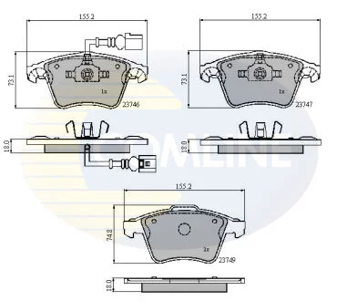 Comline - Гальмівні колодки до дисків COMLINE CBP11312