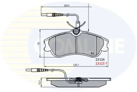 Comline - Гальмівні колодки до дисків COMLINE CBP1174