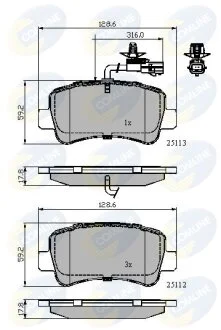 Comline - Гальмівні колодки до дисків COMLINE CBP12105