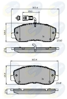 Comline - Гальмівні колодки до дисків COMLINE CBP12106