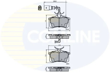 Comline - Гальмівні колодки до дисків COMLINE CBP1797