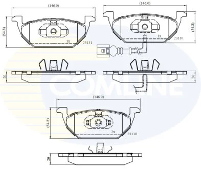 Comline - Гальмівні колодки до дисків COMLINE CBP1851