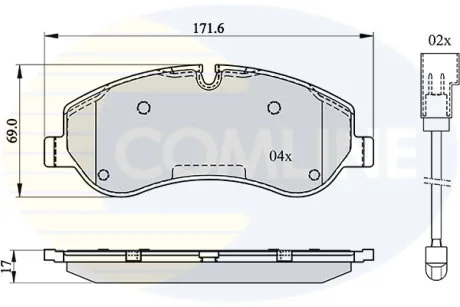 Comline - Гальмівні колодки до дисків COMLINE CBP22142