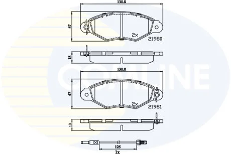 Comline - Гальмівні колодки до дисків COMLINE CBP2485