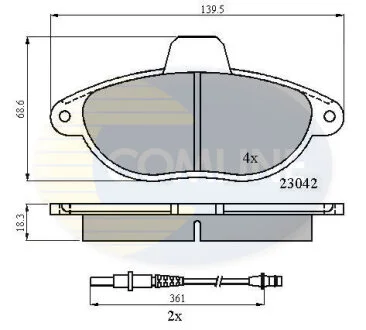 Comline - Гальмівні колодки до дисків COMLINE CBP2714