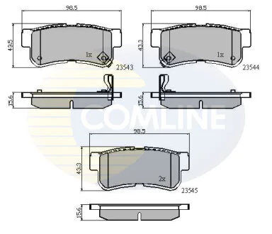 Comline - Гальмівні колодки до дисків COMLINE CBP31126