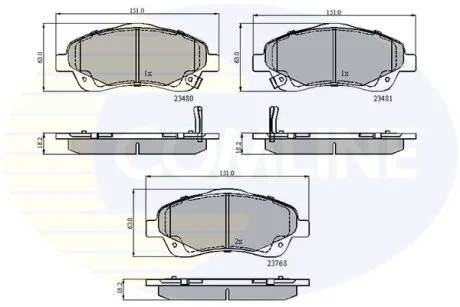 Comline - Гальмівні колодки до дисків COMLINE CBP31140