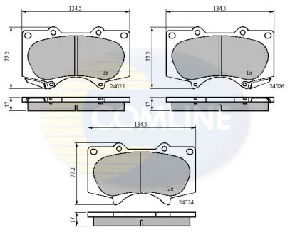 Comline - Гальмівні колодки до дисків COMLINE CBP31201