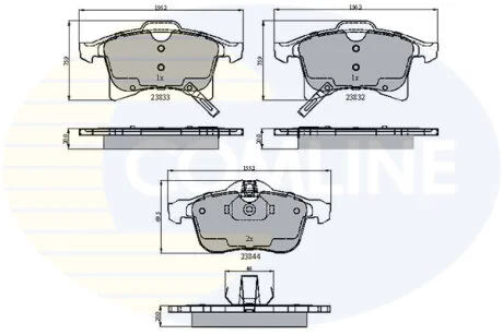 Comline - Гальмівні колодки до дисків COMLINE CBP31307