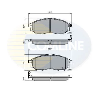 Comline - Гальмівні колодки до дисків COMLINE CBP31524