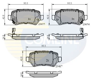Comline - Гальмівні колодки до дисків COMLINE CBP31551