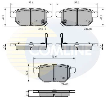 Comline - Гальмівні колодки до дисків COMLINE CBP31579