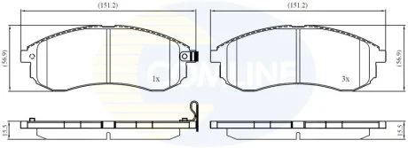 Comline - Гальмівні колодки до дисків COMLINE CBP31749