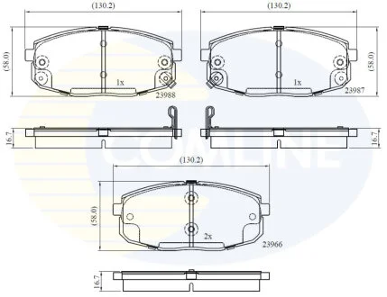 Comline - Гальмівні колодки до дисків COMLINE CBP31798