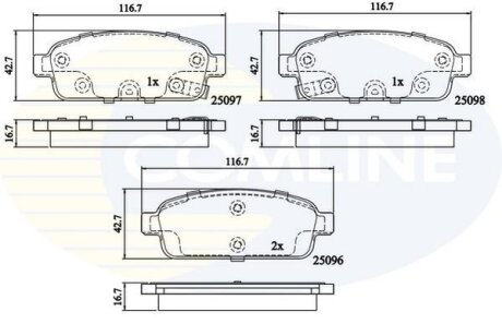 - Гальмівні колодки до дисків COMLINE CBP32024