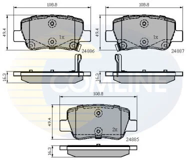 Comline - Гальмівні колодки до дисків COMLINE CBP32026