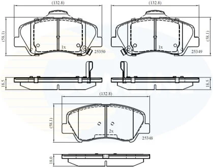 Comline - Гальмівні колодки до дисків COMLINE CBP32040