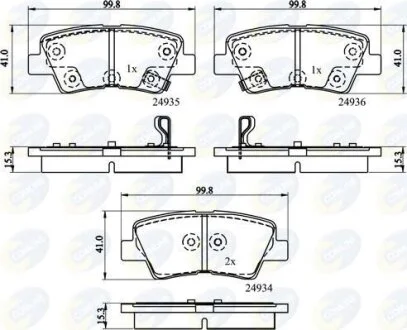 Comline - Гальмівні колодки до дисків COMLINE CBP32161
