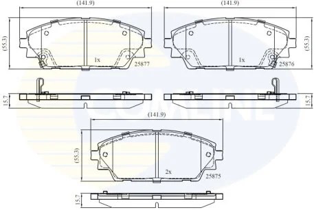 Comline - Гальмівні колодки до дисків COMLINE CBP32242