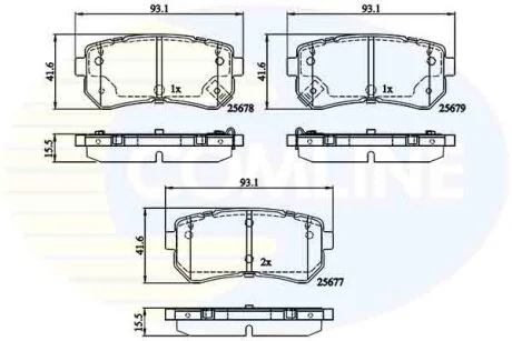 Comline - Гальмівні колодки до дисків COMLINE CBP32276