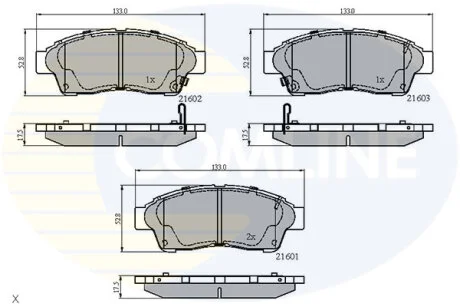 Comline - Гальмівні колодки до дисків COMLINE CBP3260
