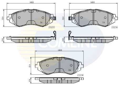 Comline - Гальмівні колодки до дисків COMLINE CBP3435