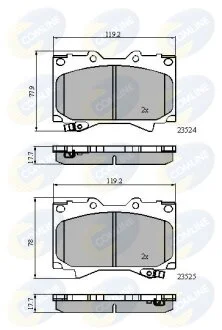 Comline - Гальмівні колодки до дисків COMLINE CBP3831