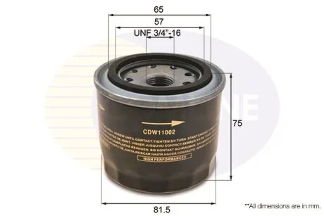 Comline - Фільтр оливи (аналогWL7085/OC1253) COMLINE CDW11002