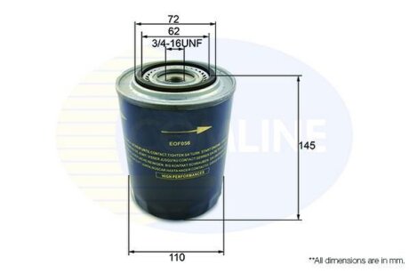 - Фільтр оливи (аналогWL7160/OC248) COMLINE EOF056