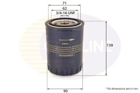 Comline - Фільтр оливи (аналогWL7217/OC262) COMLINE EOF078