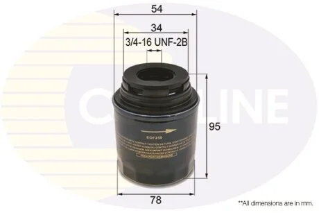 Comline - Фільтр оливи (аналогWL7494/OC593/3) COMLINE EOF250