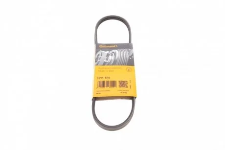 Ремінь генератора поліклиновий CONTINENTAL Contitech 3PK675