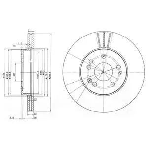 Диск гальмівний Delphi BG2345
