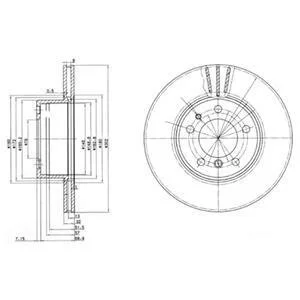 Диск гальмівний Delphi BG2433
