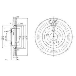 Диск гальмівний Delphi BG2844