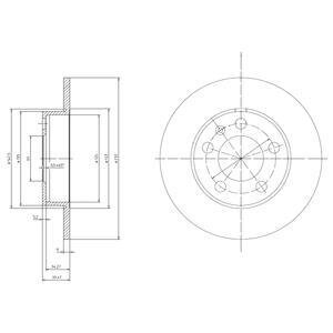Диск гальмівний Delphi BG3034C