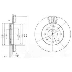 Фото диск гальмівний Delphi BG3401 Диск гальмівний Delphi BG3401