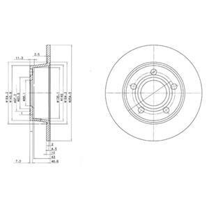 Диск гальмівний Delphi BG3672