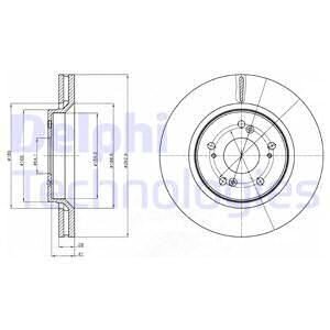 Фото диск гальмівний Delphi BG4250C Диск гальмівний Delphi BG4250C
