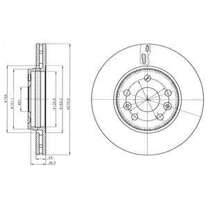 Фото диск гальмівний Delphi BG4317C Диск гальмівний Delphi BG4317C