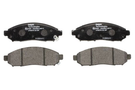 Комплект гальмівних колодок з 4 шт. дисків Delphi LP3578