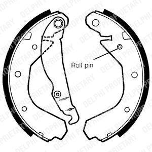 Колодки гальмівні задні барабанні Delphi LS1307